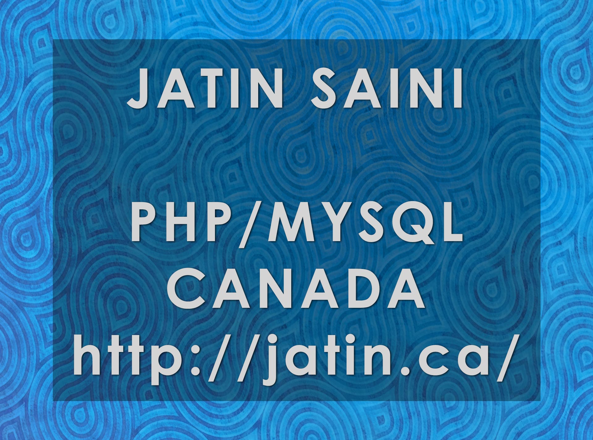 Jatin Saini Canadian Programmer